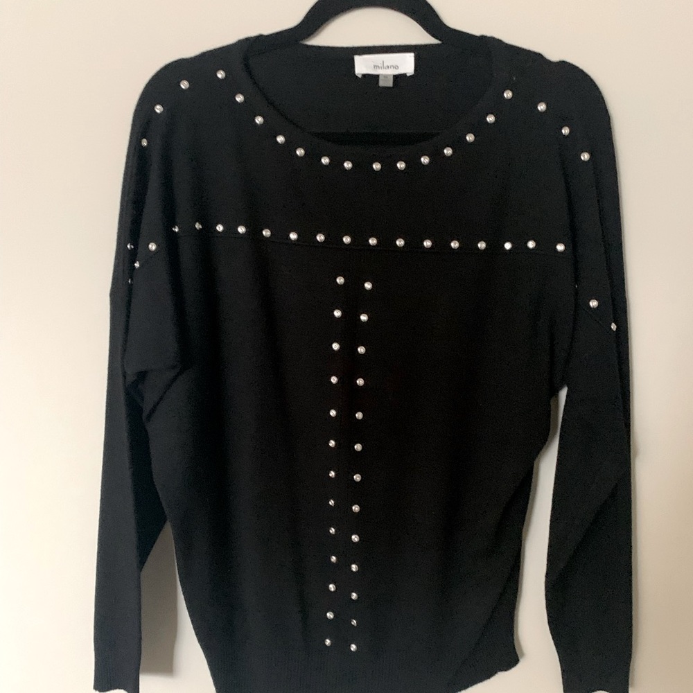 Black studded sweater